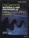 DeGarmo's Materials and Processes in Manufacturing SI-cover
