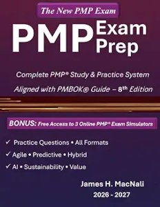 PMP® Exam Prep | Aligned with PMBOK® Guide 8th | Complete PMP® Study & Practice System | Practice Questions, All Question Formats & Online Exam ... AI & Value | Predictive, Agile & Hybrid-cover